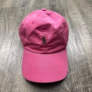 Vintage Polo Ralph Lauren Pink Hat Cap Preppy Pony